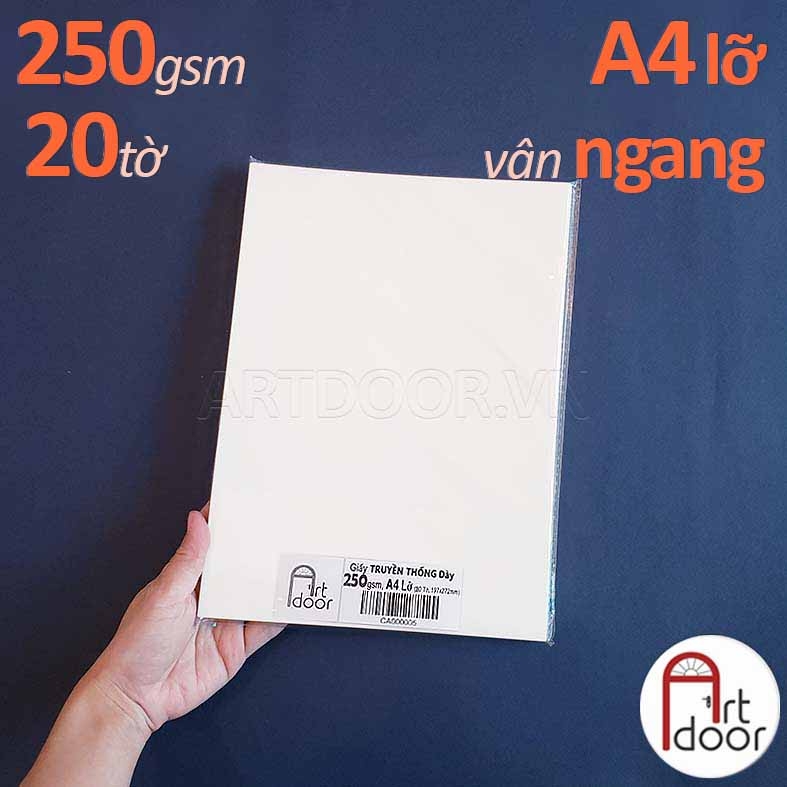 Giấy vẽ màu nước CANSON Truyền Thống dày 250gsm (vân ngang)