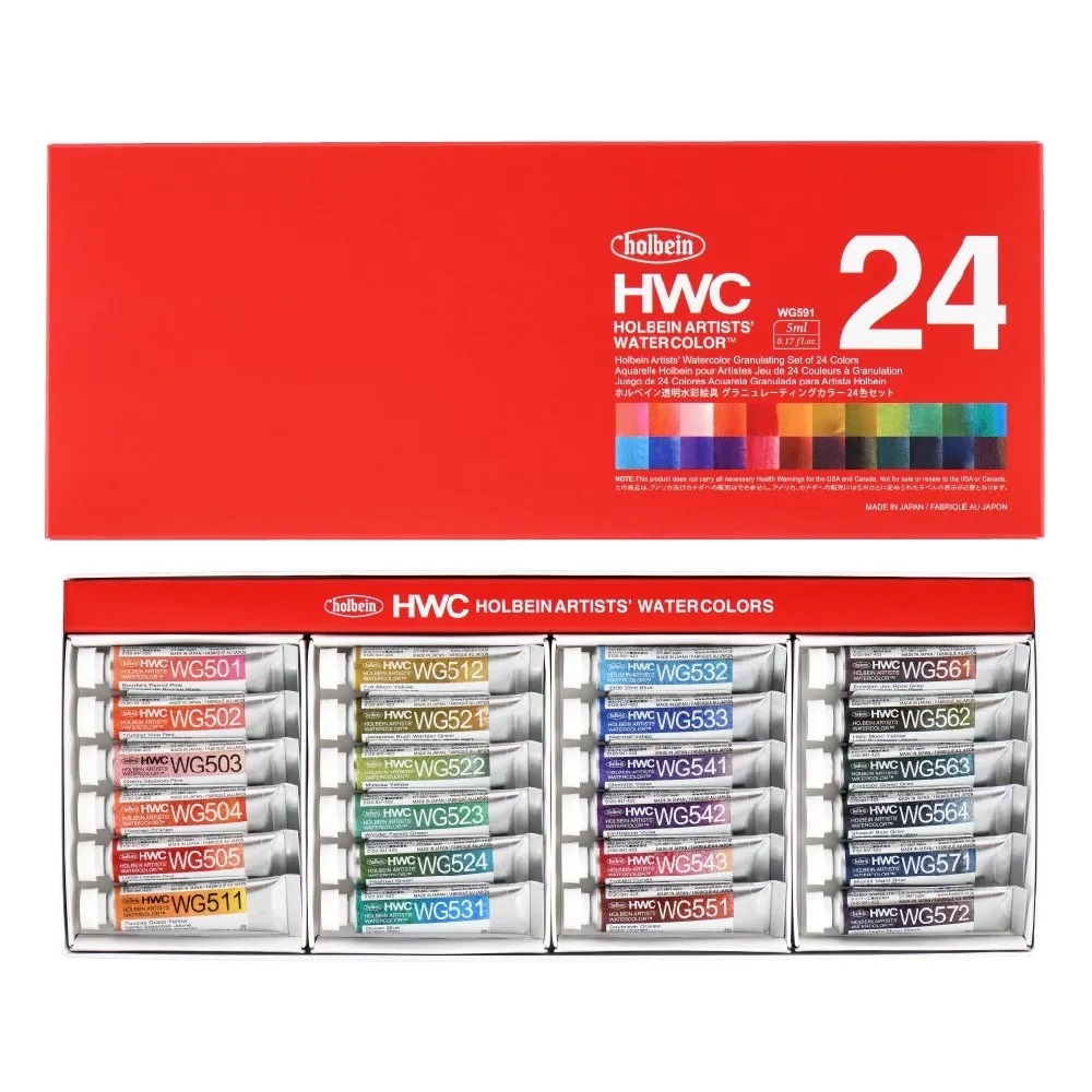 Bộ màu Nước Tuýp HOLBEIN Artist 5ml (hộp giấy) - Nhiều Màu