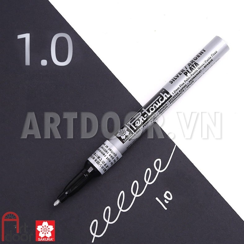Bút acrylic SAKURA Pentouch viết thiệp cưới, vẽ vải, nhựa, kính, gỗ, đá, canvas