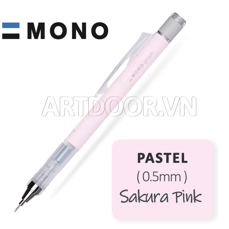 Bút chì kim bấm TOMBOW Pastel ngọt ngào (đầu 05mm) dòng Mono Graph lắc đẩy ngòi