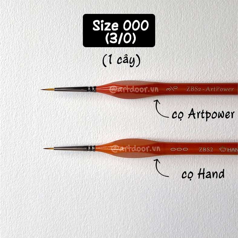 Cọ vẽ đầu tròn HAND (ZBS2), ARTPOWER (ZBS2) học vẽ trang trí màu nước, pentel poster, gouache