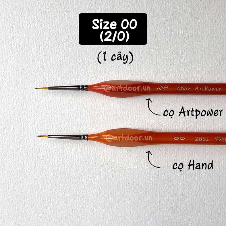 Cọ vẽ đầu tròn HAND (ZBS2), ARTPOWER (ZBS2) học vẽ trang trí màu nước, pentel poster, gouache