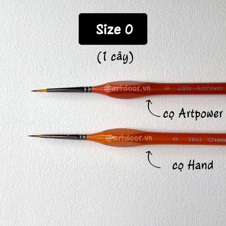 Cọ vẽ đầu tròn HAND (ZBS2), ARTPOWER (ZBS2) học vẽ trang trí màu nước, pentel poster, gouache