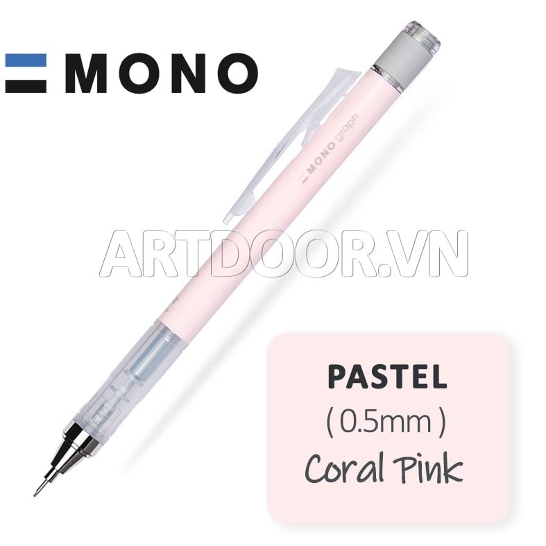 Bút chì kim bấm TOMBOW Pastel ngọt ngào (đầu 05mm) dòng Mono Graph lắc đẩy ngòi