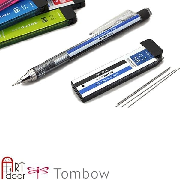 Bút chì kim bấm TOMBOW Basic bán chạy (đầu 03/05mm) dòng Mono Graph lắc đẩy ngòi