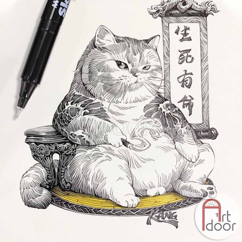 Bút line kháng nước Đen MAXON Sketch (cây lẻ) - 0.1 - [xả kho]