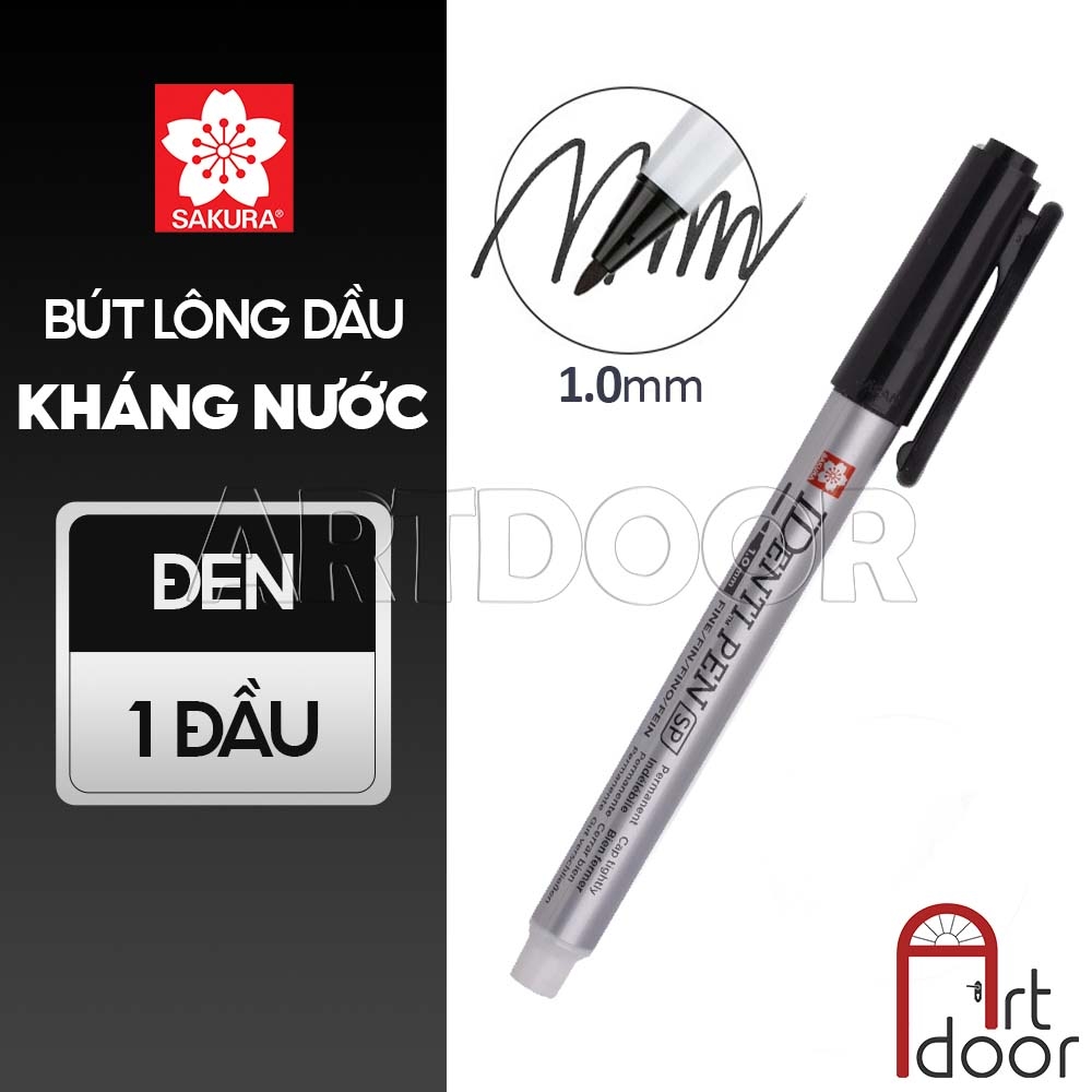 Bút line kháng nước Đen SAKURA Identi lông dầu