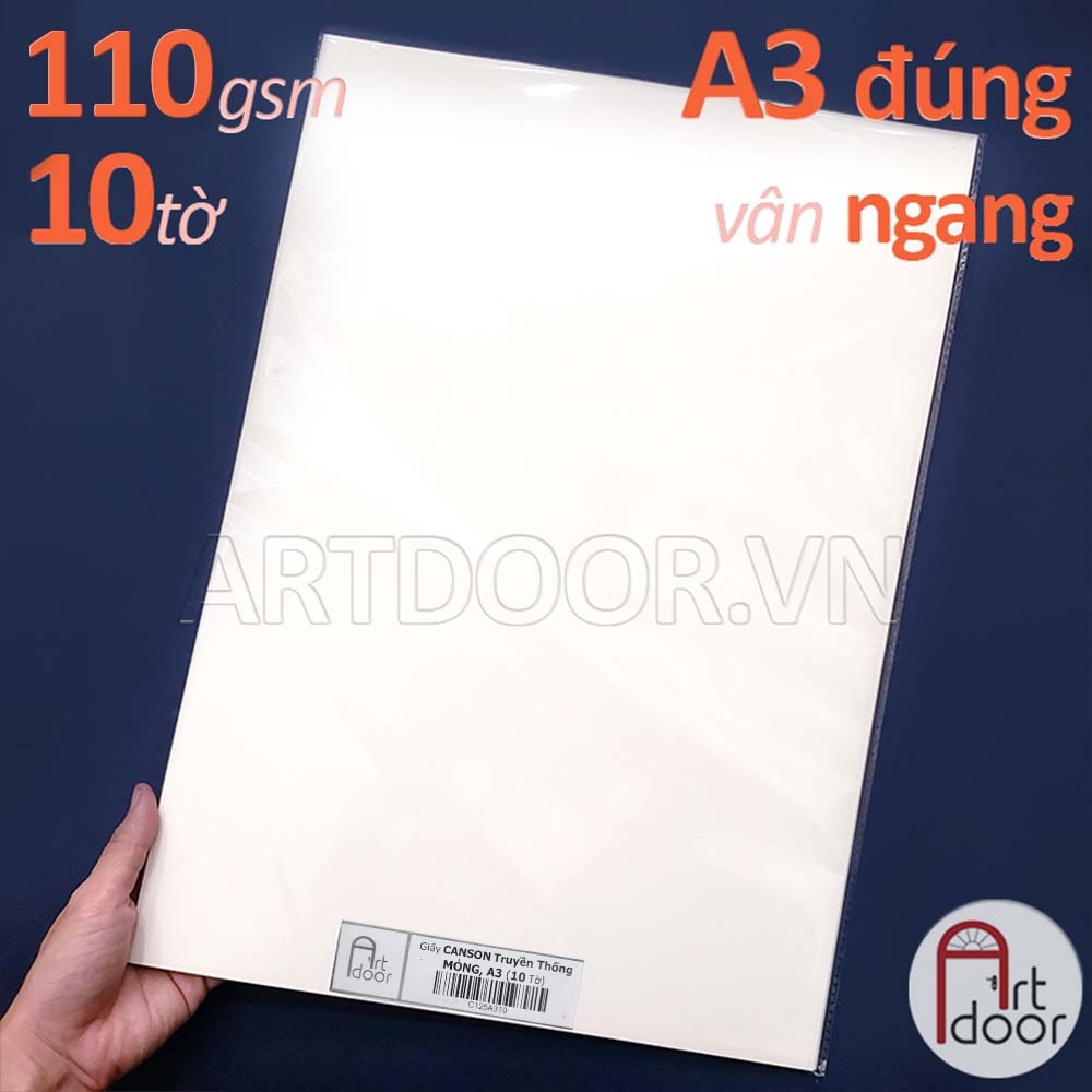 Giấy vẽ chì CANSON Truyền Thống mỏng 110gsm (vân ngang)