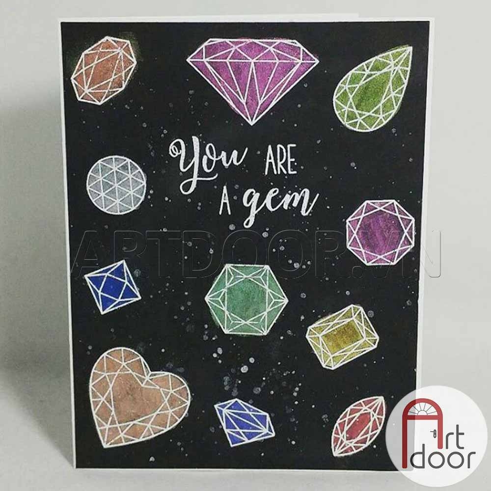 Bộ màu Nước Nén Nhũ KURETAKE Zig Pearlescent Mini (hộp giấy) - 12 Màu - [xả kho]
