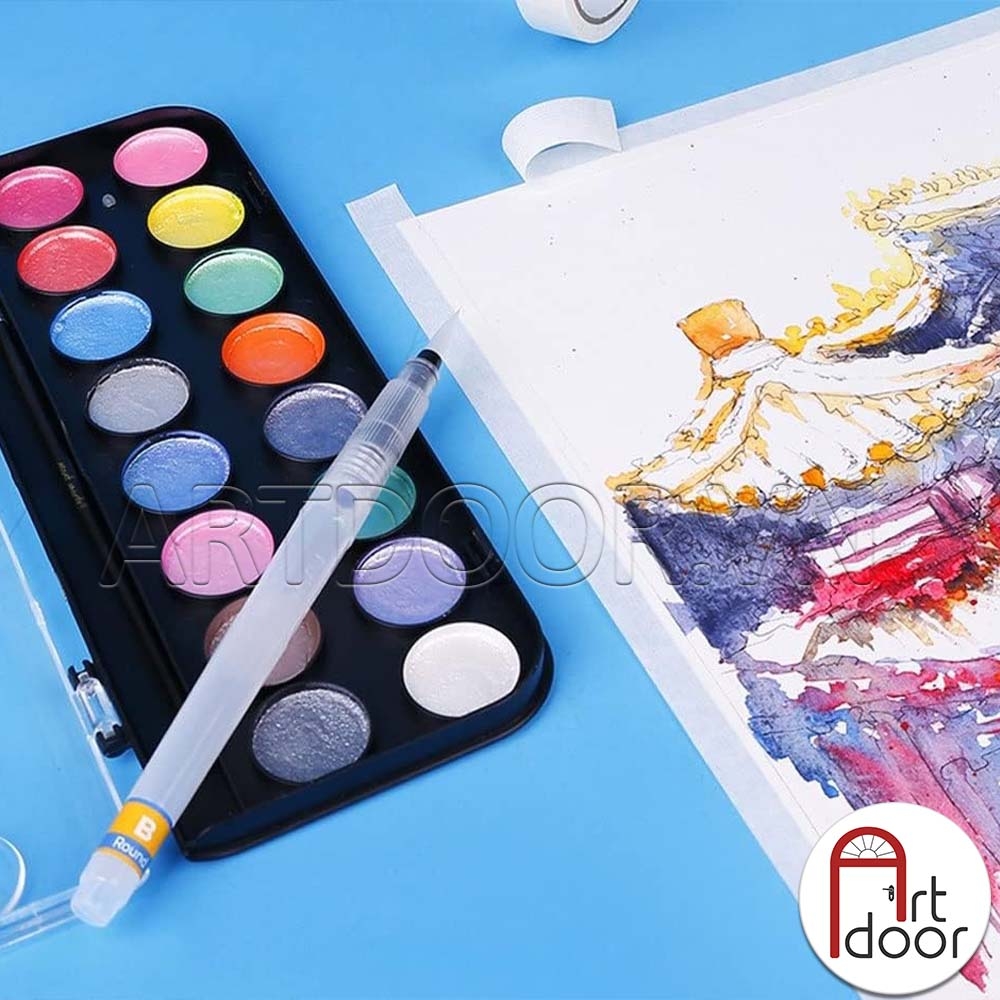 Bộ màu Nước Nhũ MONT MARTE Cake set - [xả kho]