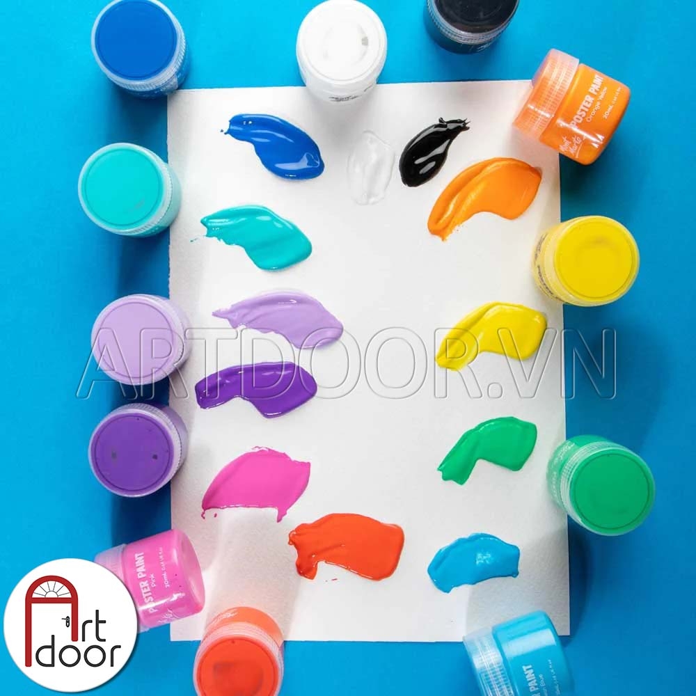 Bộ màu Poster Paints MONT MARTE Hũ (20ml) - [xả kho]
