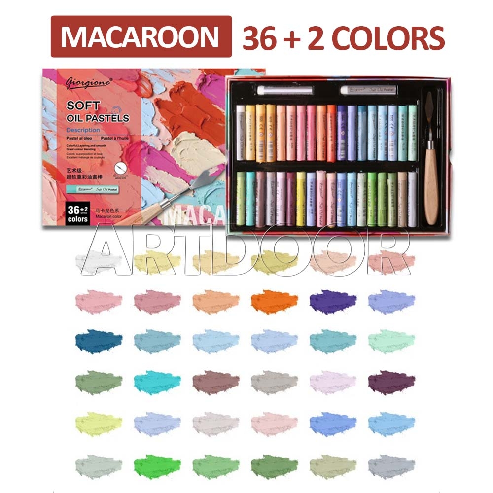Bộ màu vẽ Sáp Dầu GIORGIONE Soft Oil Pastel mềm đắp nổi (hộp giấy)