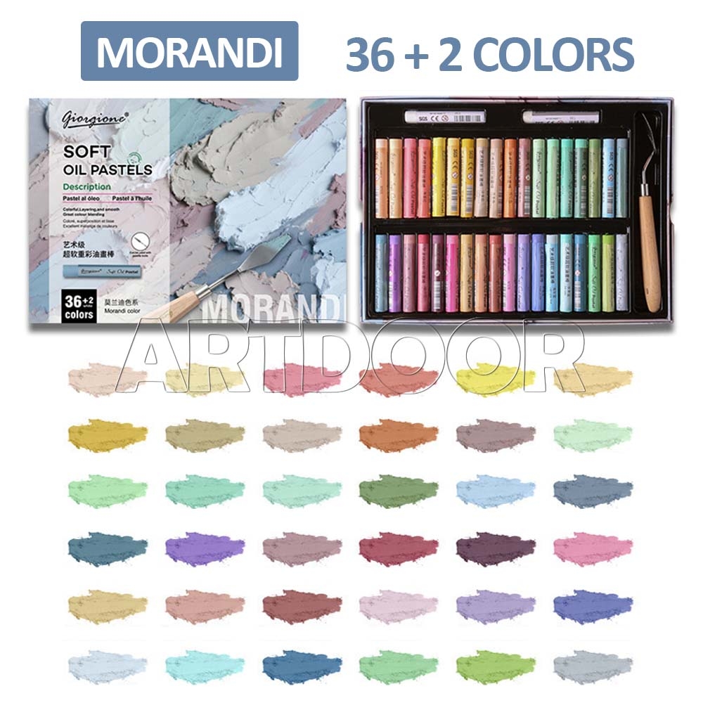 Bộ màu vẽ Sáp Dầu GIORGIONE Soft Oil Pastel mềm đắp nổi (hộp giấy)
