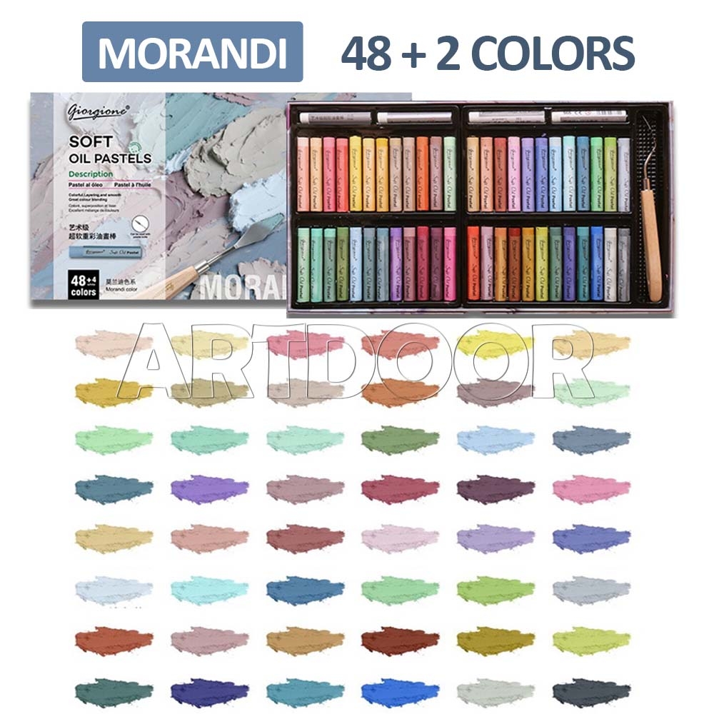Bộ màu vẽ Sáp Dầu GIORGIONE Soft Oil Pastel mềm đắp nổi (hộp giấy)