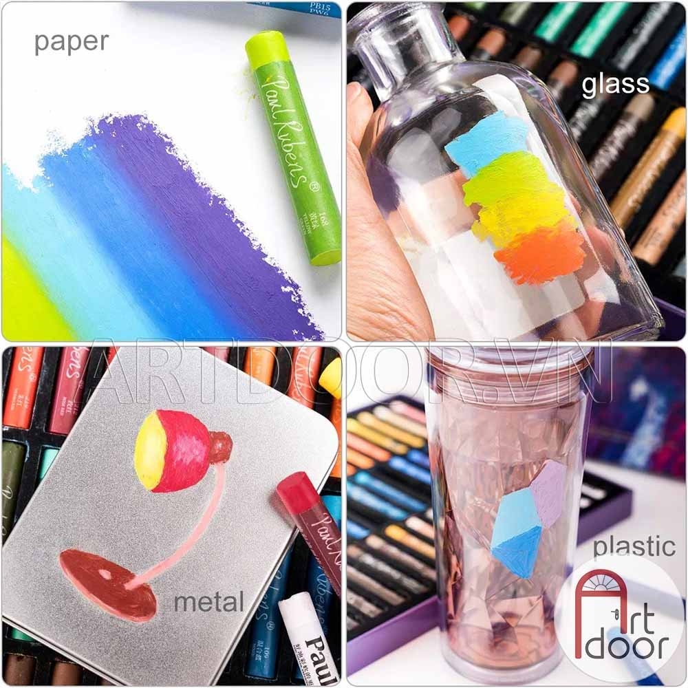 Bộ màu vẽ Sáp Dầu PAUL RUBENS Oil Pastel đắp nổi bìa Vẹt (hộp giấy) - [xả kho]