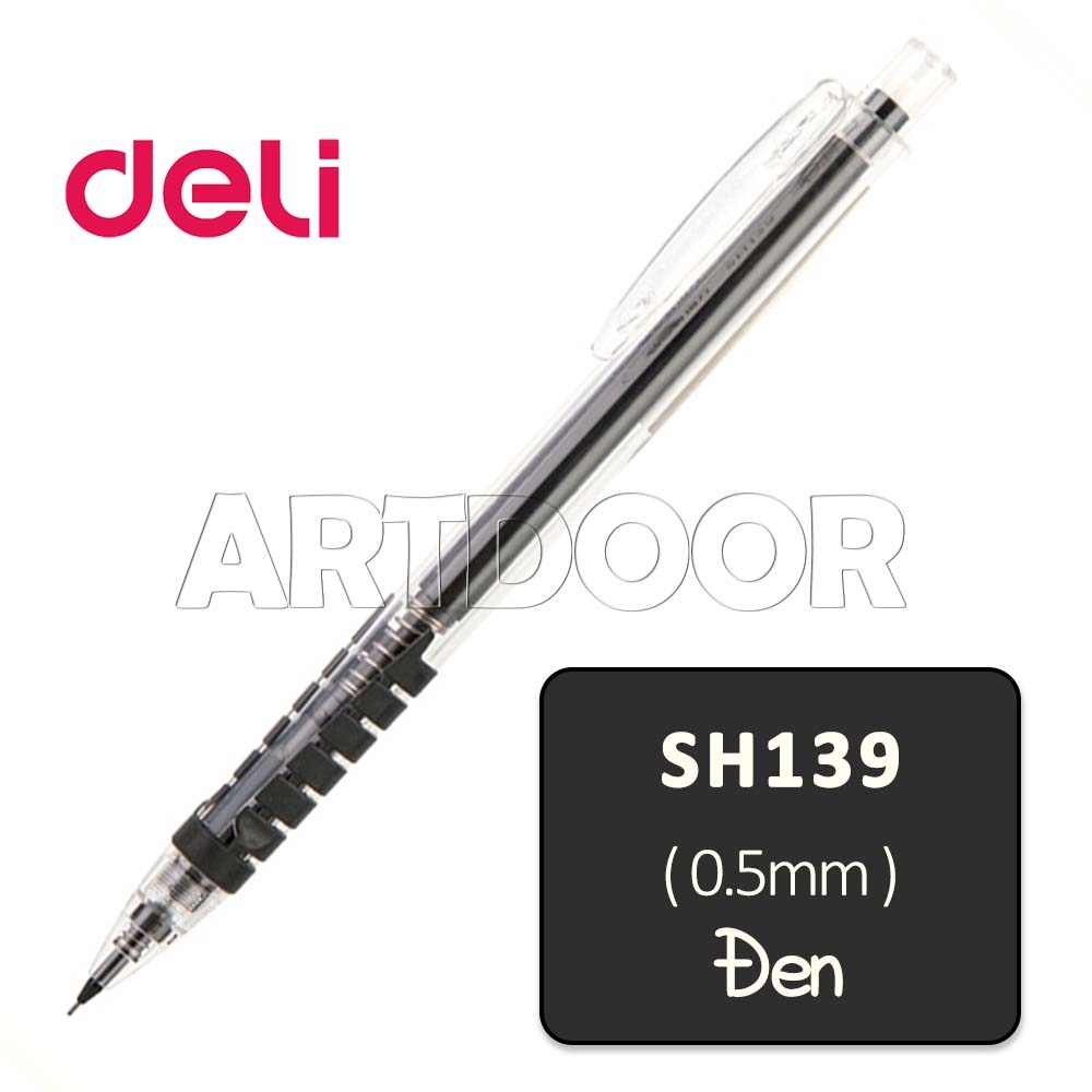 Bút chì kim bấm DELI Thân Trắng (đầu 05/ 07) có đệm cầm êm tay