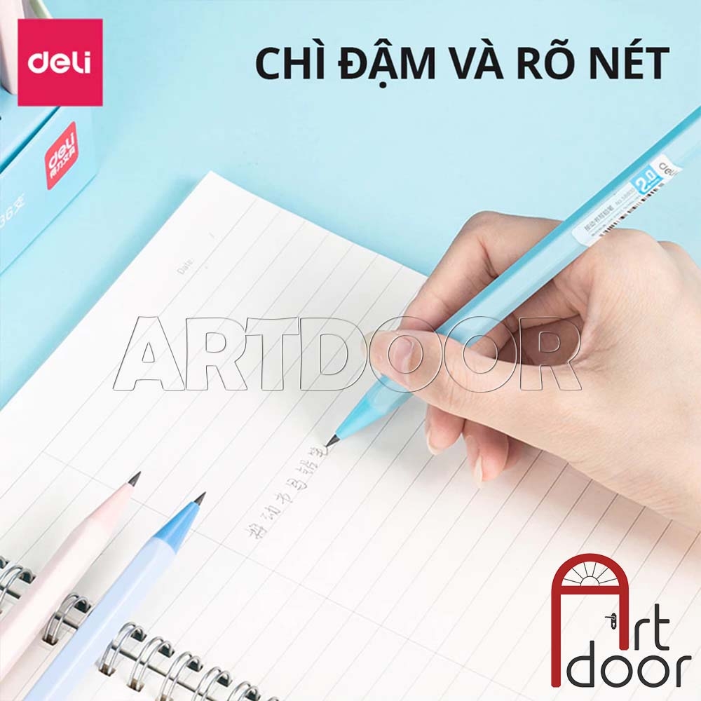 Bút chì kim bấm hoặc Ruột ngòi DELI lõi lớn (đầu 2mm)  - [xả kho]
