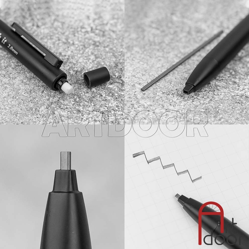 Bút chì kim bấm hoặc Ruột ngòi MARVY đầu Vuông Dẹt lõi lớn (đầu 2mm)