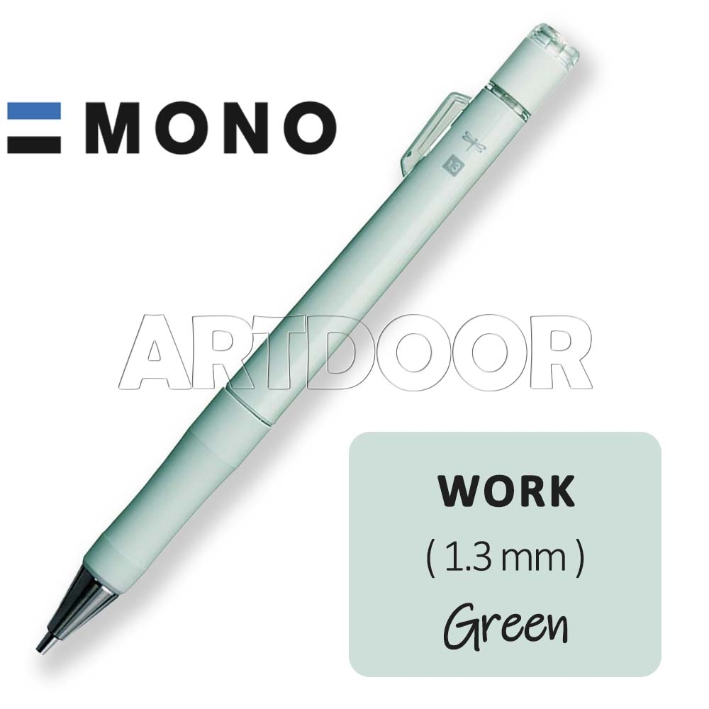 Bút chì kim bấm TOMBOW Work lõi lớn (đầu 1.3mm) dòng Mono bấm ra ngòi