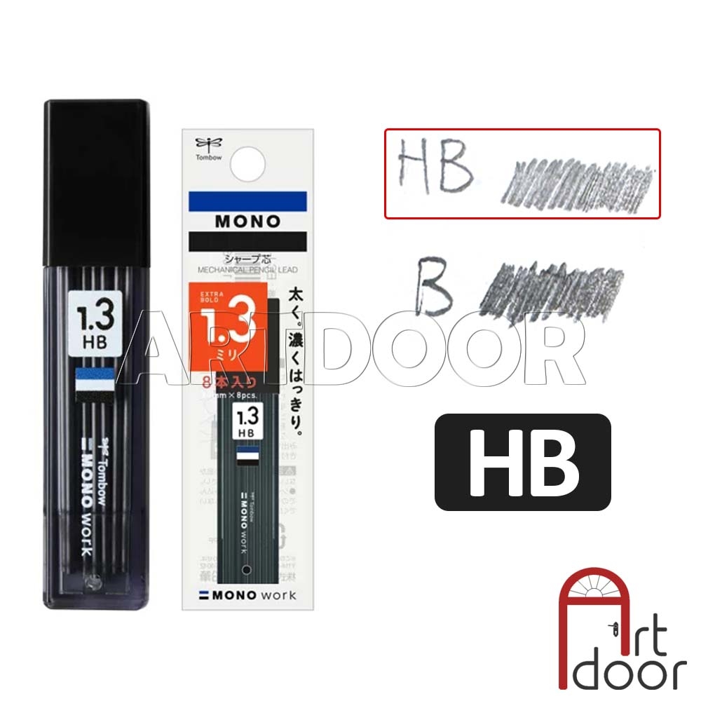 Bút chì kim bấm TOMBOW Work lõi lớn (đầu 1.3mm) dòng Mono bấm ra ngòi