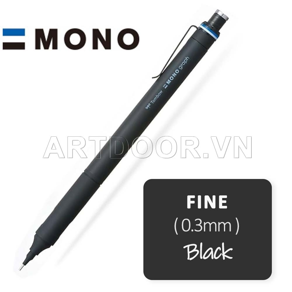 Bút chì kim bấm TOMBOW Fine Limited thân Thép (đầu 03/05mm) dòng Mono Graph bấm ra ngòi