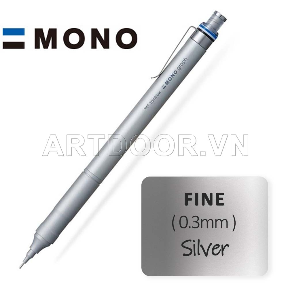 Bút chì kim bấm TOMBOW Fine Limited thân Thép (đầu 03/05mm) dòng Mono Graph bấm ra ngòi