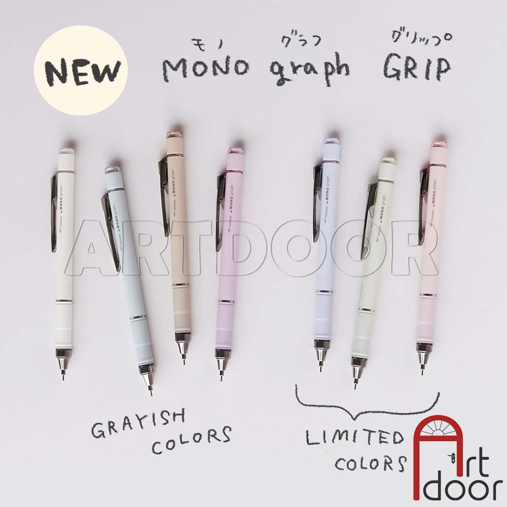 Bút chì kim bấm TOMBOW Grip Limited có đệm tay (đầu 05mm) dòng Mono Graph lắc đẩy ngòi