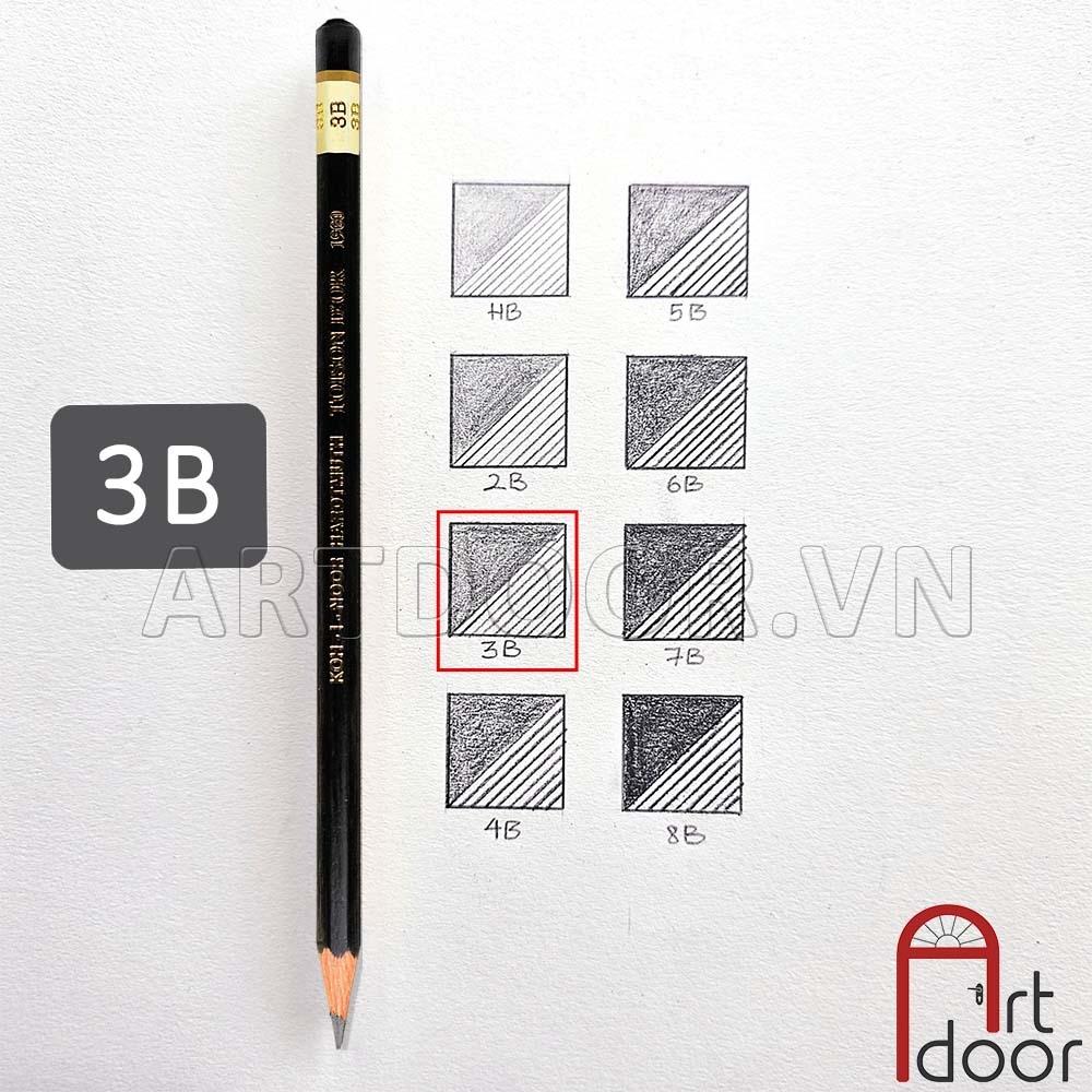 Bút chì phác thảo KOH I NOOR vẽ người, đầu tượng, tĩnh vật, luyện thi hình họa