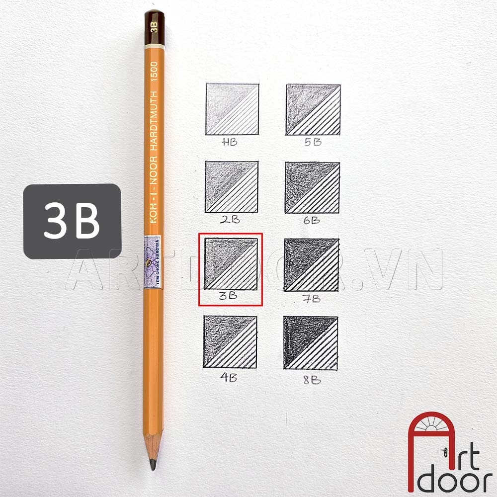 Bút chì phác thảo KOH I NOOR vẽ người, đầu tượng, tĩnh vật, luyện thi hình họa
