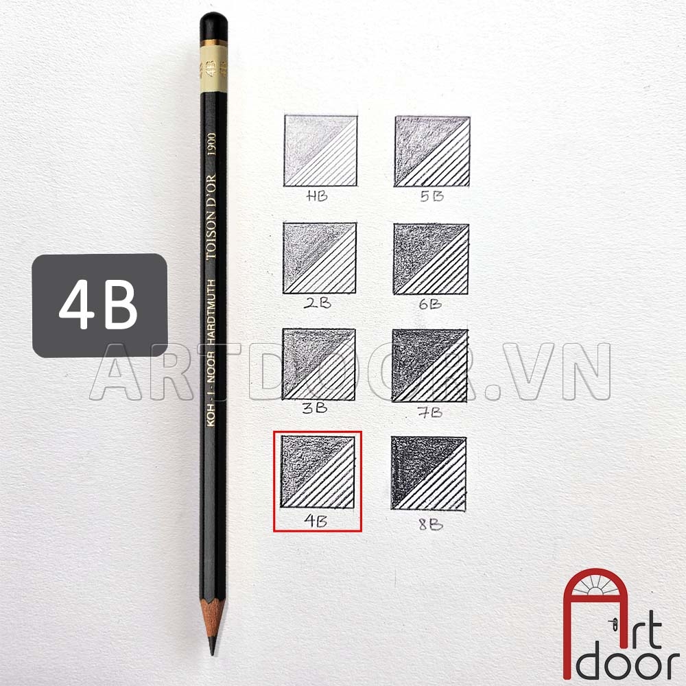 Bút chì phác thảo KOH I NOOR vẽ người, đầu tượng, tĩnh vật, luyện thi hình họa