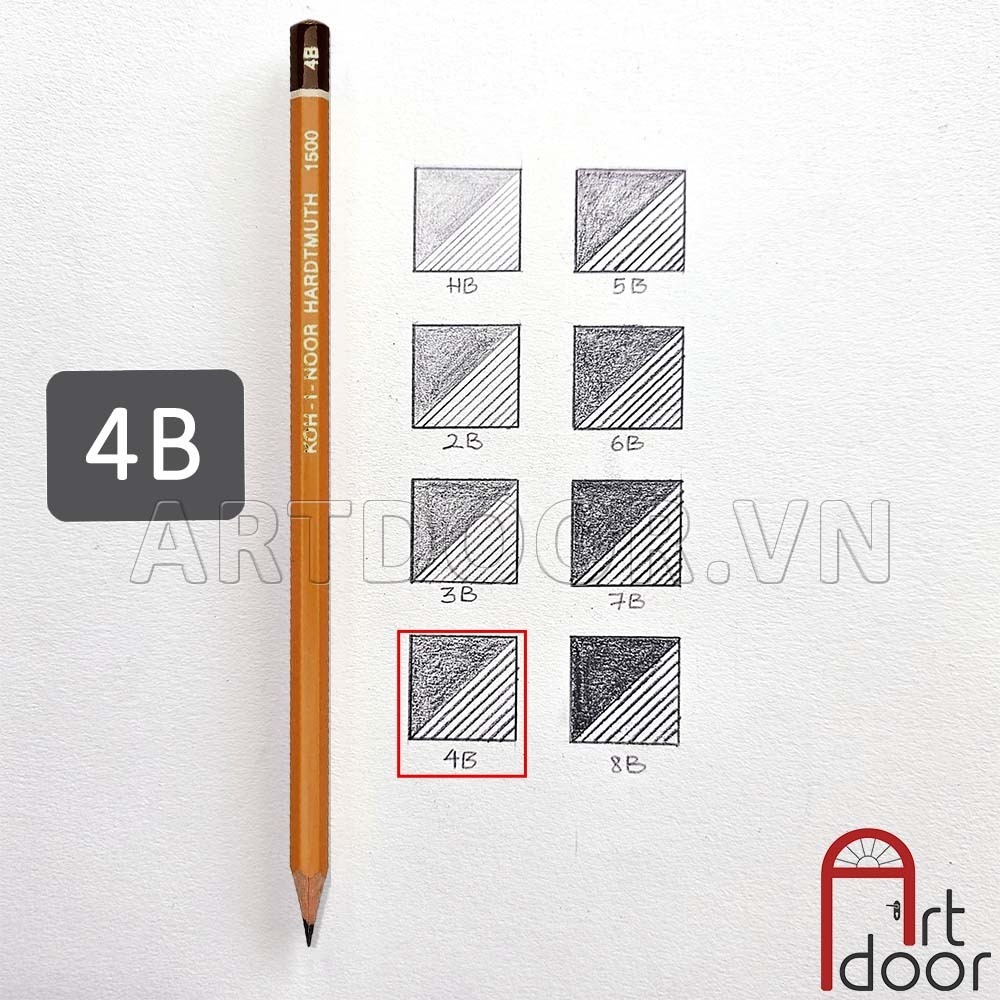 Bút chì phác thảo KOH I NOOR vẽ người, đầu tượng, tĩnh vật, luyện thi hình họa