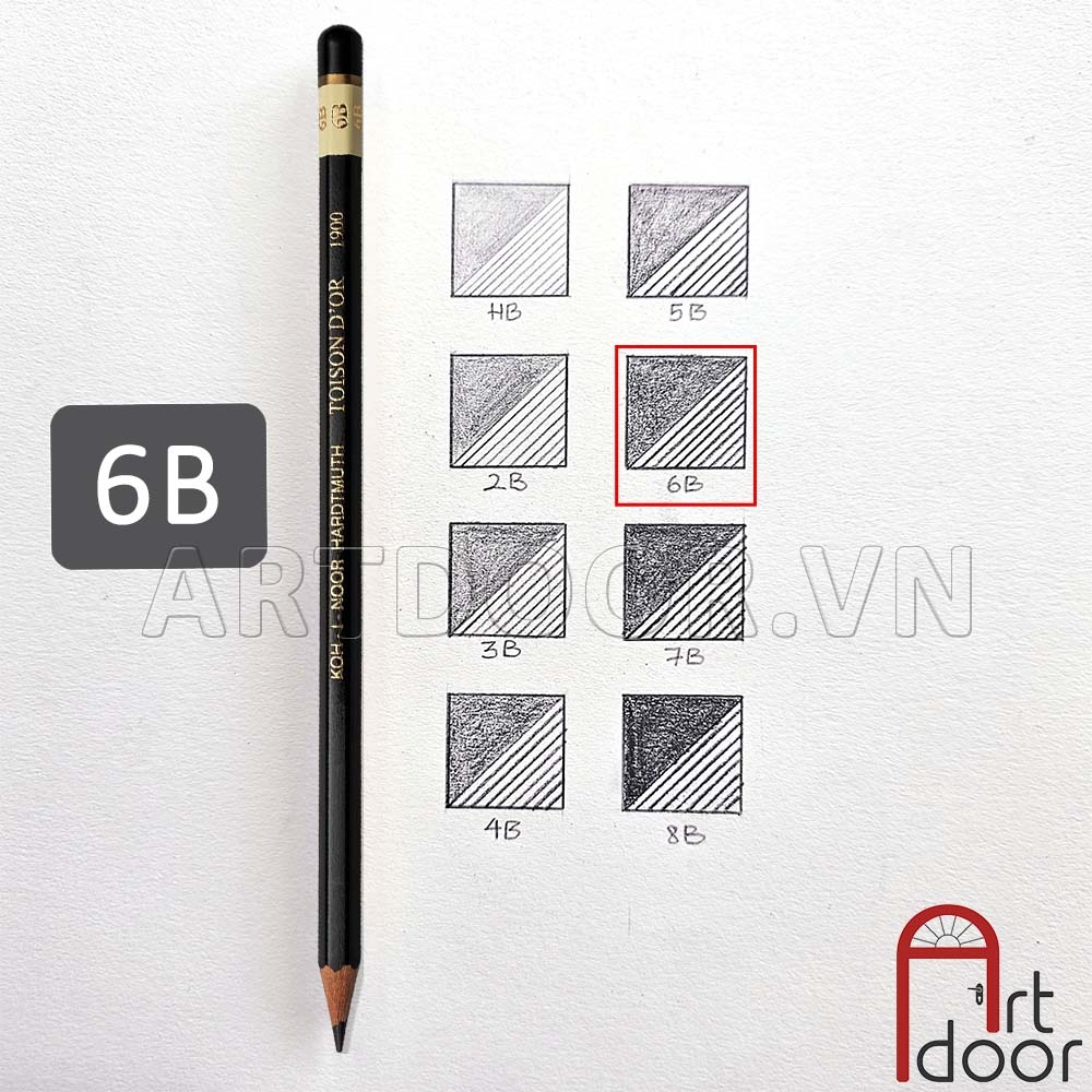 Bút chì phác thảo KOH I NOOR vẽ người, đầu tượng, tĩnh vật, luyện thi hình họa