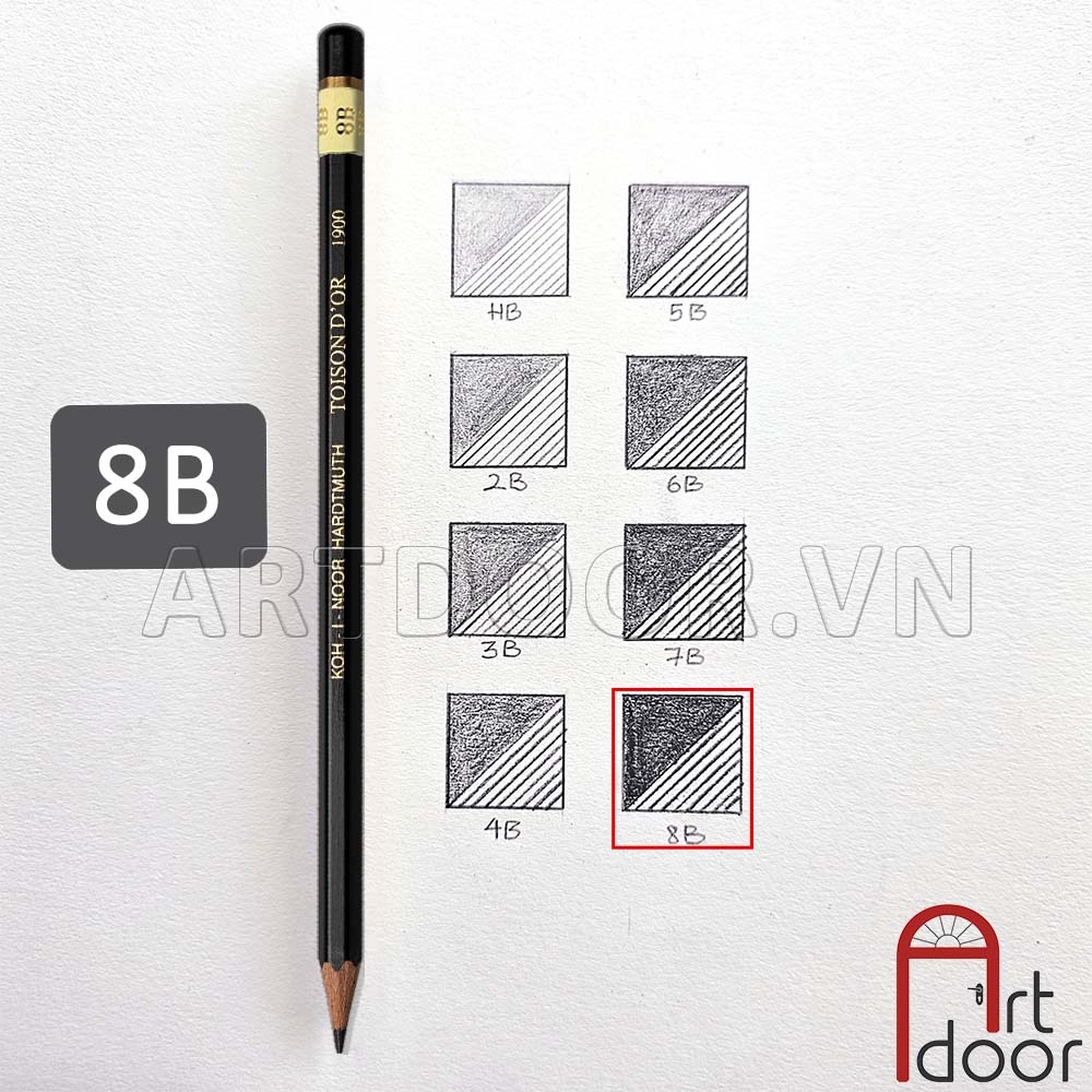 Bút chì phác thảo KOH I NOOR vẽ người, đầu tượng, tĩnh vật, luyện thi hình họa