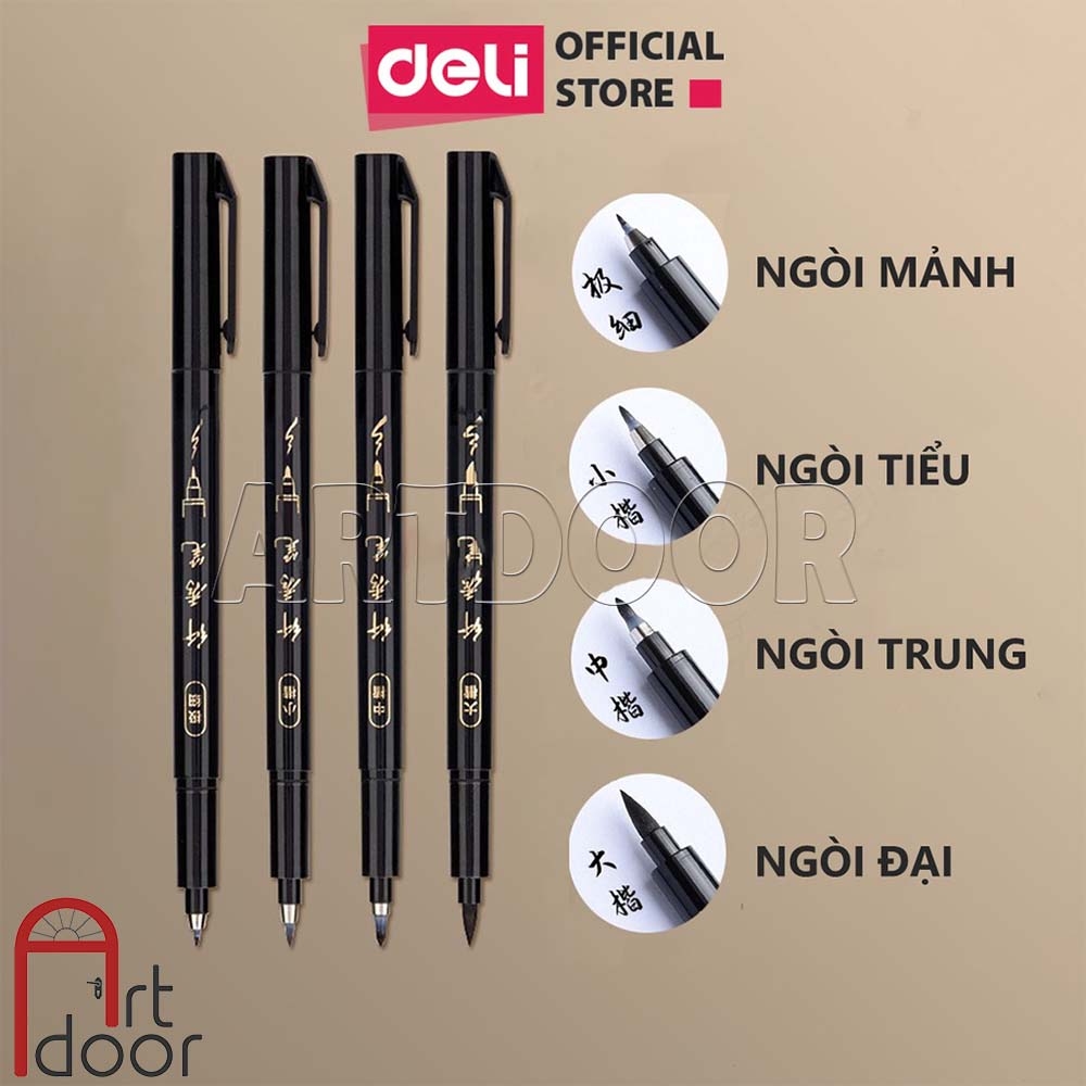 Bút Đen viết thư pháp DELI (cây lẻ)