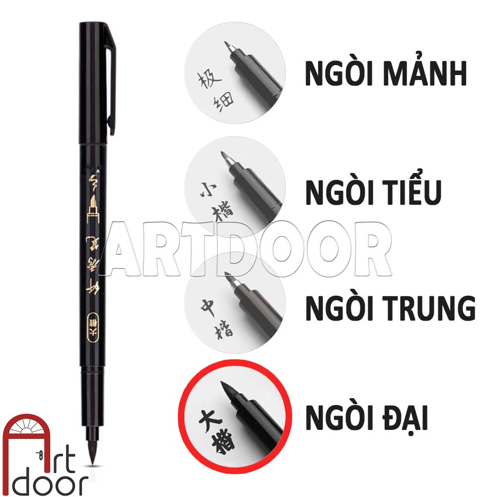 Bút Đen viết thư pháp DELI (cây lẻ)