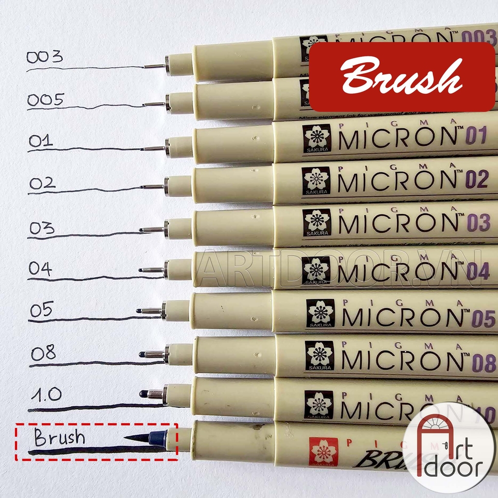 Bút line kháng nước Đen SAKURA Micron (cây lẻ)
