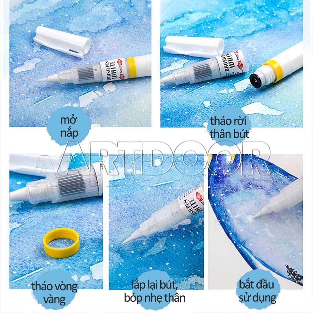Bút line kháng nước KURETAKE (Đầu Cọ) lông mềm vẽ truyện tranh, manga, thư pháp
