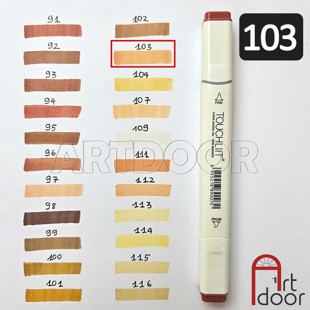 Bút marker TOUCHLIIT 6 (số 0~120) diễn họa kiến trúc, đô thị, đồ án nội thất