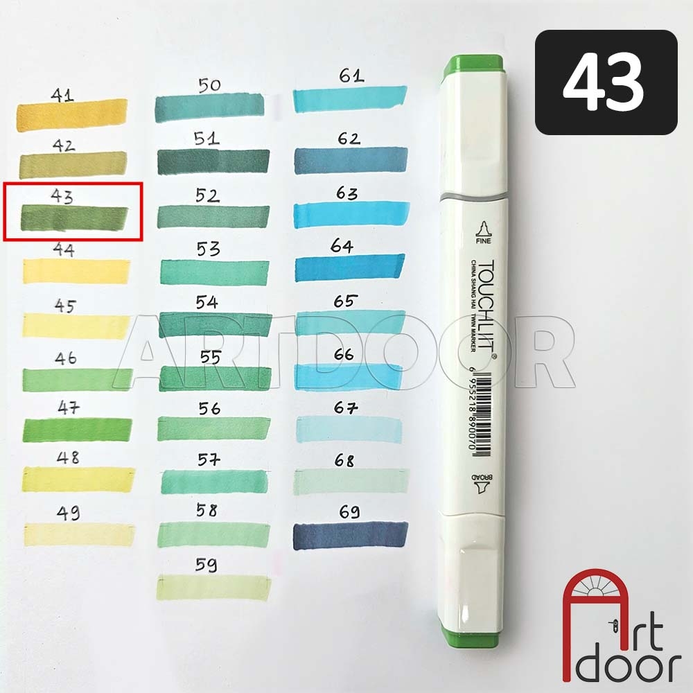 Bút marker TOUCHLIIT 6 (số 0~120) diễn họa kiến trúc, đô thị, đồ án nội thất