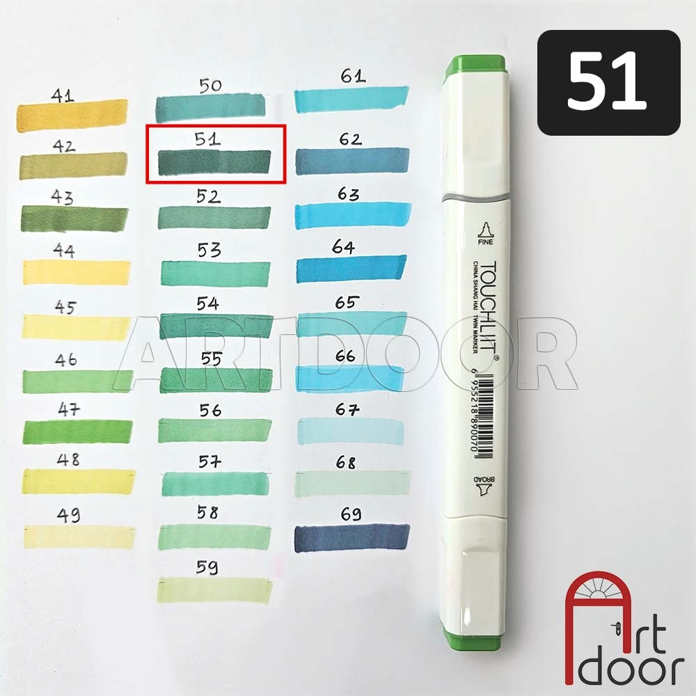 Bút marker TOUCHLIIT 6 (số 0~120) diễn họa kiến trúc, đô thị, đồ án nội thất