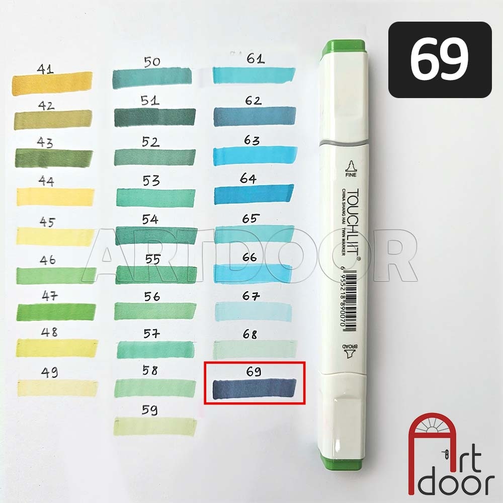 Bút marker TOUCHLIIT 6 (số 0~120) diễn họa kiến trúc, đô thị, đồ án nội thất