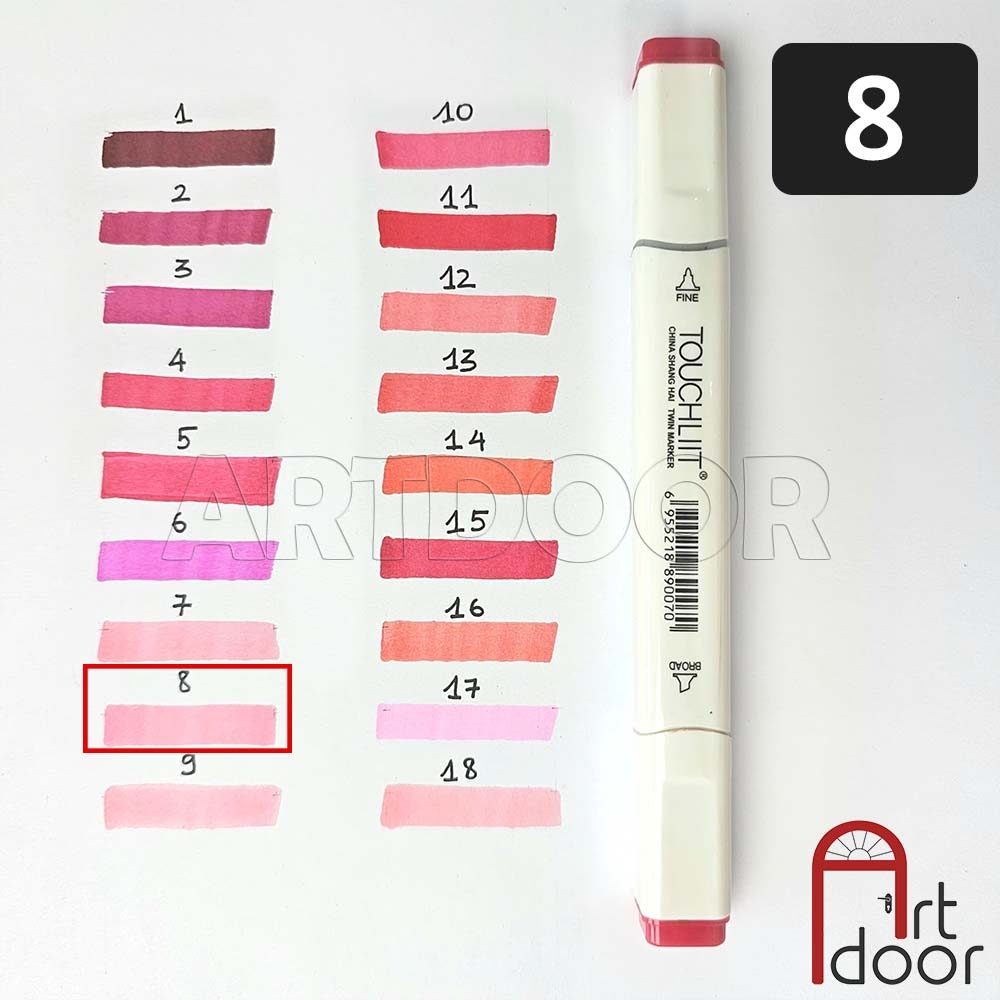 Bút marker TOUCHLIIT 6 (số 0~120) diễn họa kiến trúc, đô thị, đồ án nội thất