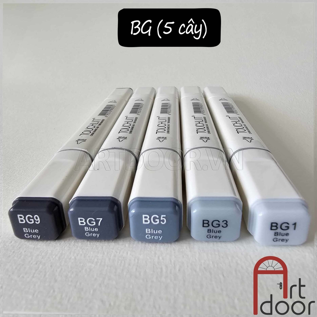 Bút marker TOUCHLIIT 6 (tông Xám) diễn họa kiến trúc, đô thị, đồ án nội thất