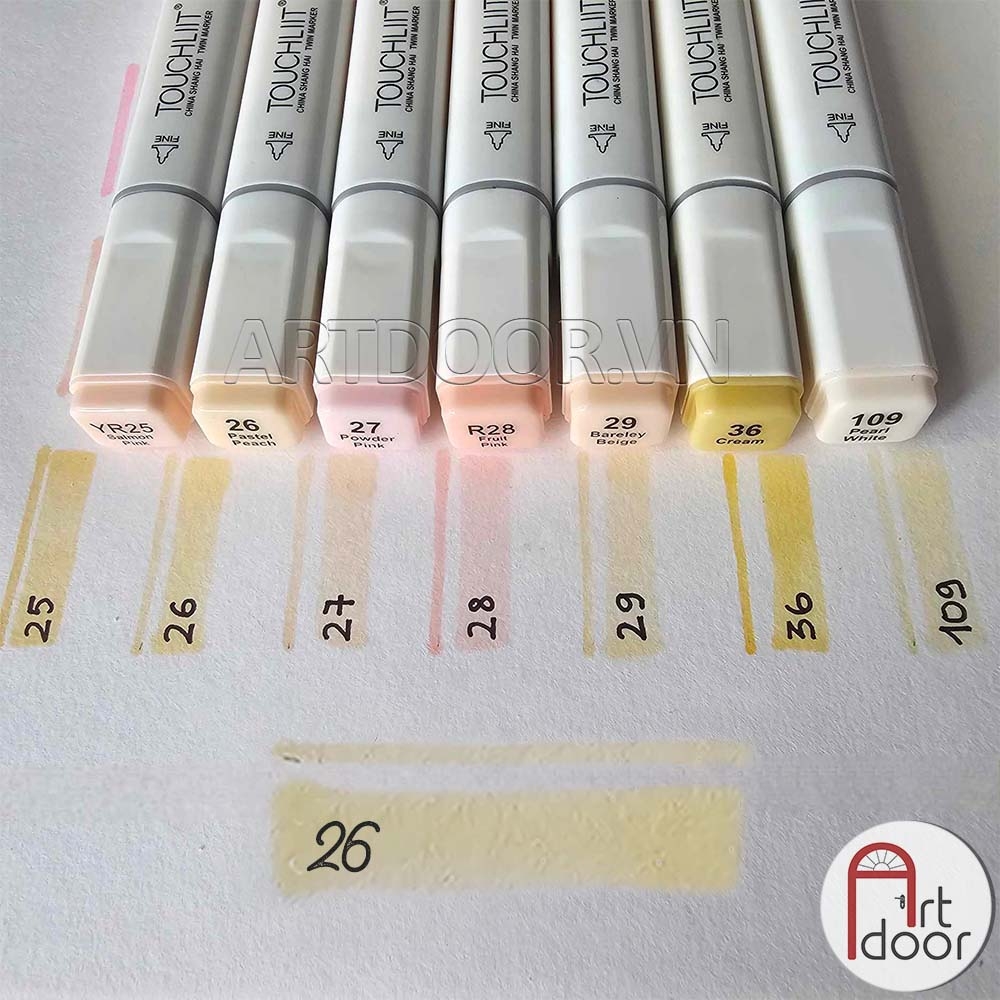 Bút marker TOUCHLIIT 6 (màu Da) vẽ da người, truyện tranh, manga, minh họa
