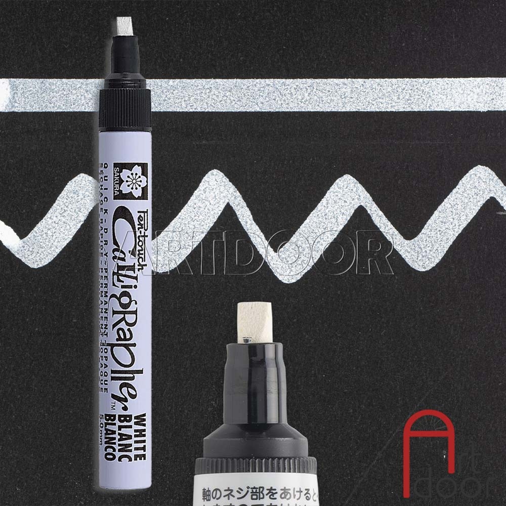 Bút màu sơn Vải, Nhựa, Kính  SAKURA Calligrapher đầu dẹt (cây lẻ) - [xả kho]