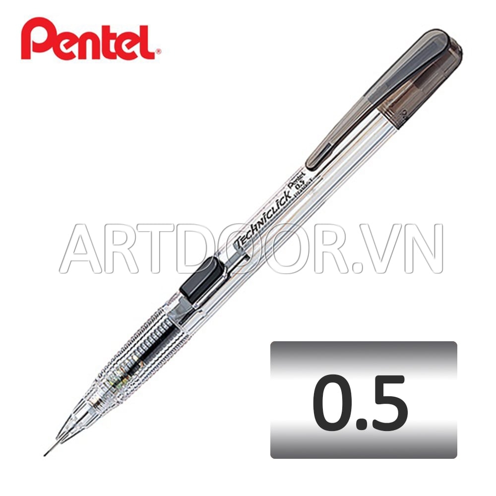 Bút chì kim bấm PENTEL Techniclick bấm cạnh chính hãng PD105 (đầu 05)