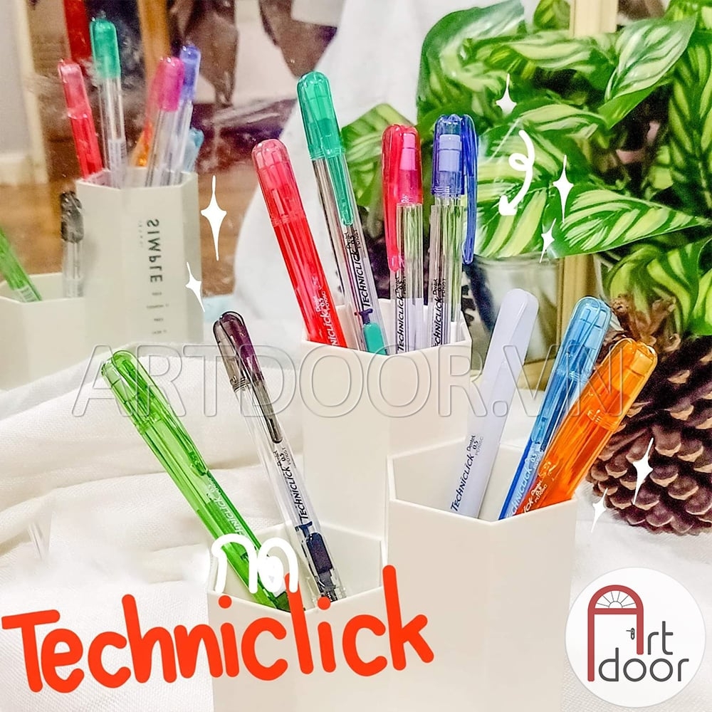 Bút chì kim bấm PENTEL Techniclick bấm cạnh chính hãng PD105 (đầu 05)