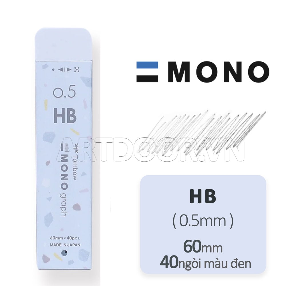 Bút chì bấm TOMBOW Mono Graph thân màu Pastel (đầu 05)