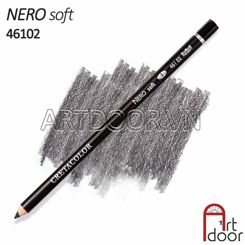 Bút chì than Đen Mịn CRETACOLOR Nero (cây lẻ)