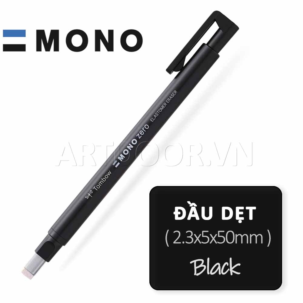 Bút gôm tẩy chì TOMBOW Mono Zero (Tròn/ Dẹt) cao cấp tẩy sạch chi tiết siêu nhỏ